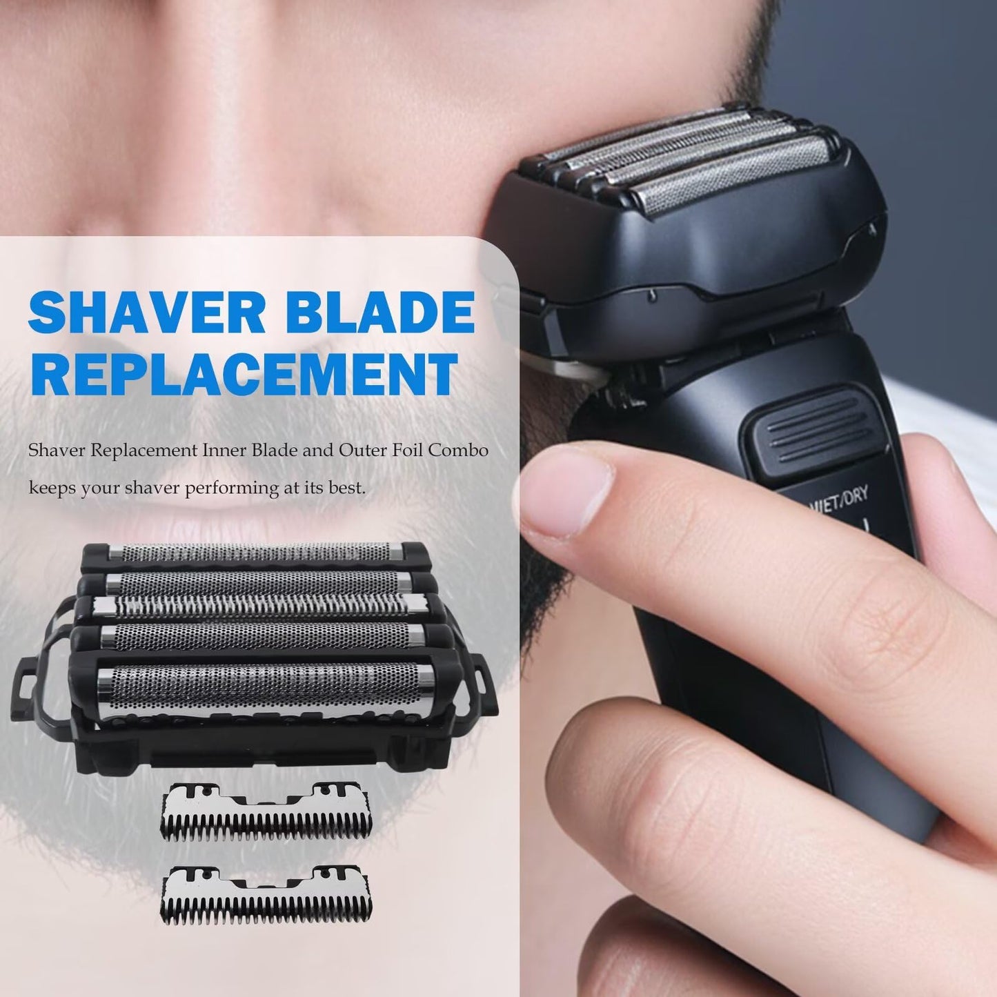 XSPANDER Shaver Replacement Outer Foil and Inner Blade Set Fit for Panasonic WES9032P, Shaver Head Fit for AR C 5-Blade Shavers ES-LV97-K, ES-LV67-K Beauty and Personal Care XSPANDER
