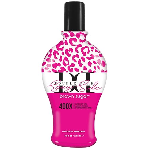 Brown Sugar Double Dark Sexy Side Tanning Lotion, 400X Wildbronzer with Jamaican Black Castor Oil, Double Carrot Oil, Hyaluronic Acid & Peptides, 7.5 Beauty & Personal Care Brown Sugar