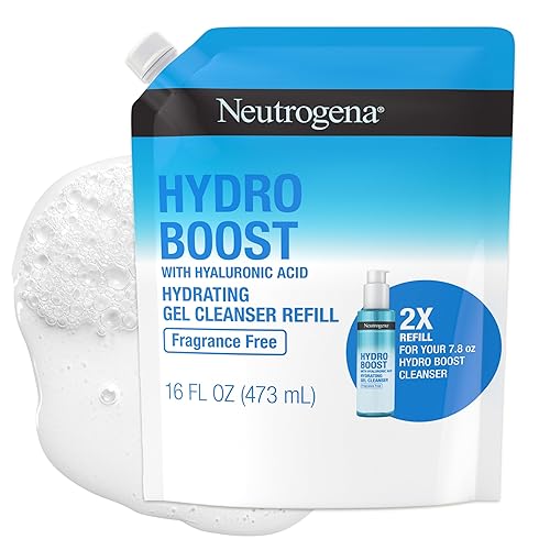 Neutrogena Hydro Boost Fragrance Free Hydrating Gel Facial Cleanser with Hyaluronic Acid, Daily Foaming Face Wash & Makeup Remover, Gentle Face Wash Beauty & Personal Care Neutrogena