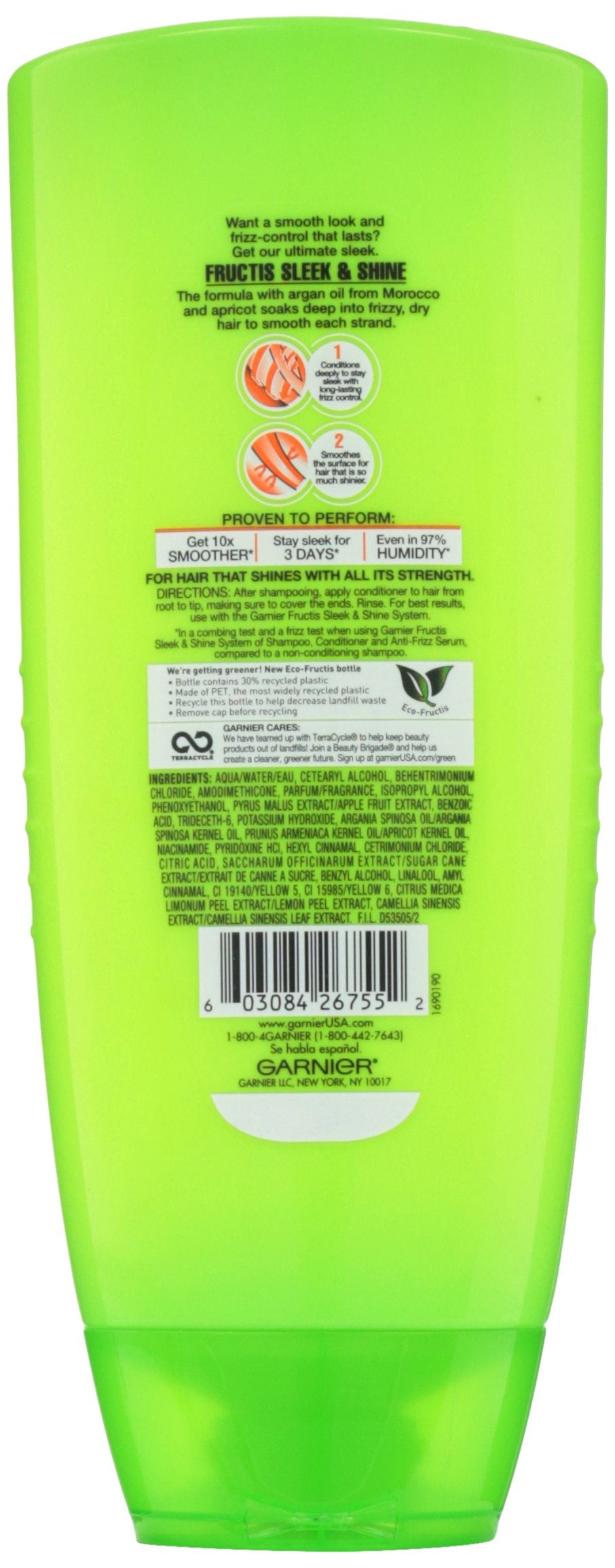 Garnier Fructis Sleek & Shine Conditioner, 25.4 Fluid Ounce