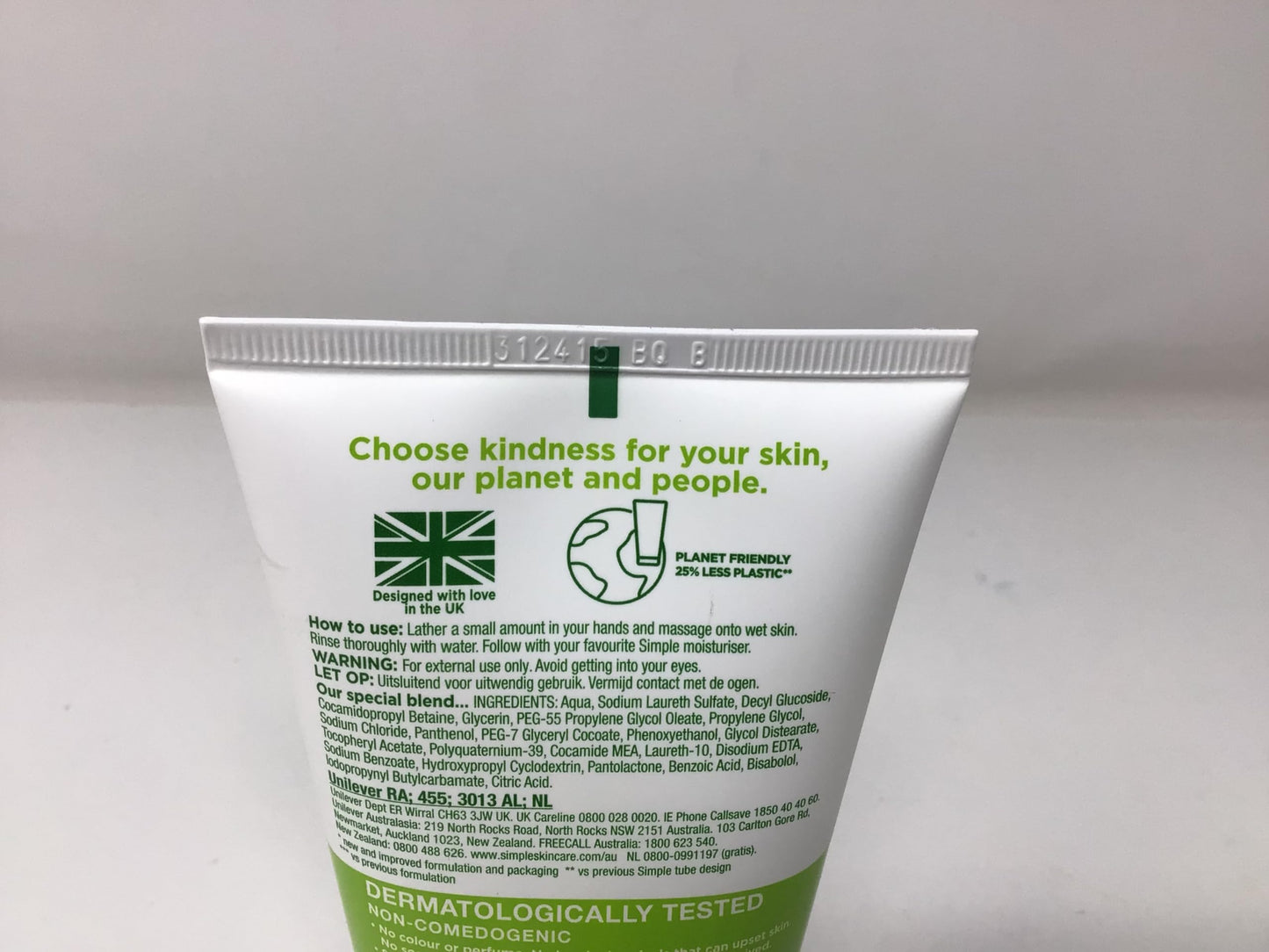 Simple Moisturizing Kind to Skin Face Wash, 5 oz (4 pack) (Bundle) Beauty & Personal Care Simple