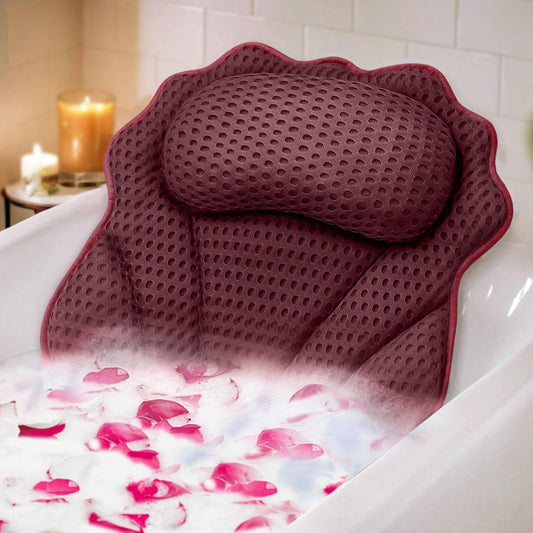 Bath Pillow RUVINCE Ergonomic Luxury Bathtub Pillow with Head,Neck, Shoulder and Back Support, 4D Bath Pillows for tub with 6 Powerful Suction Cups Beauty and Personal Care RUVINCE