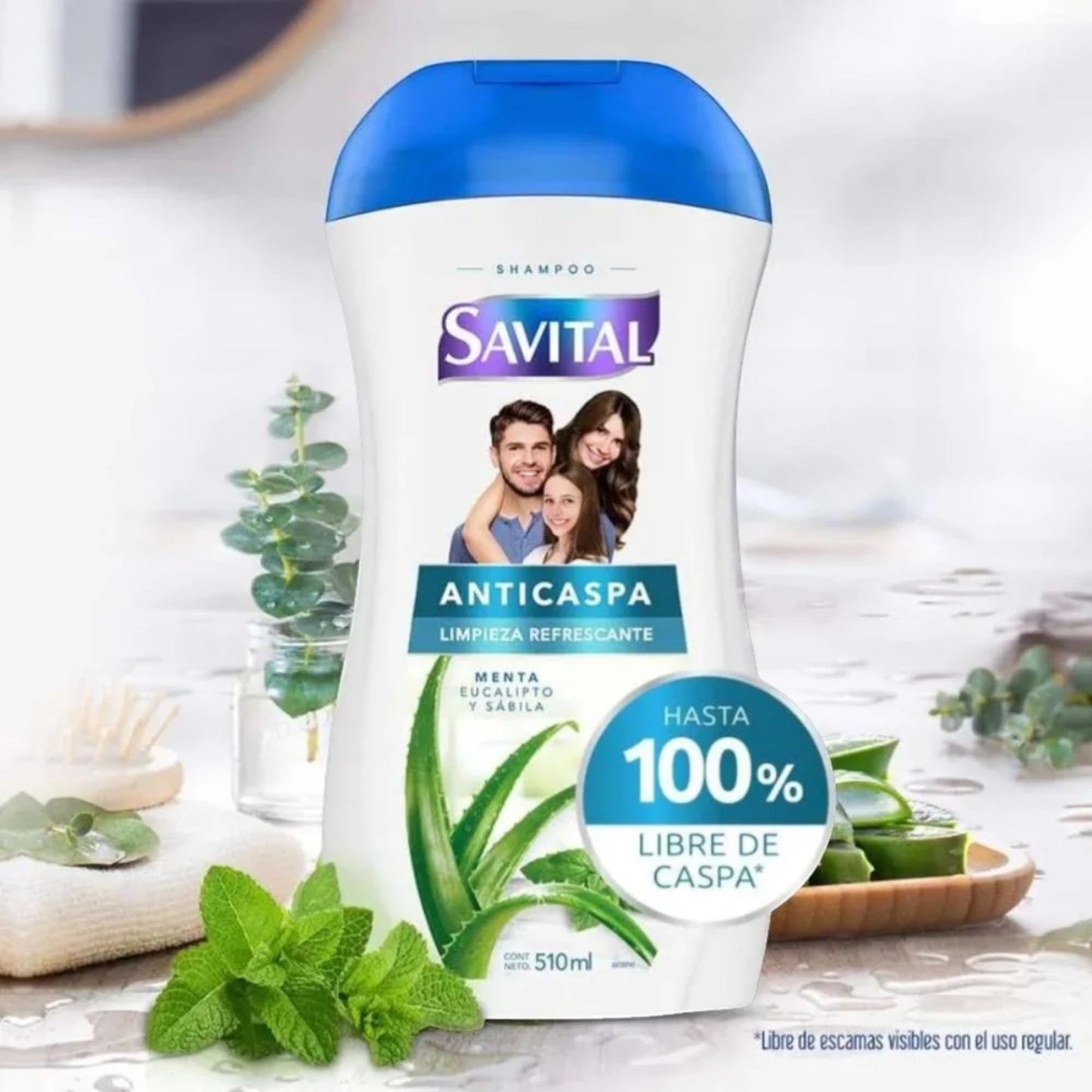 Yahve Savital Refreshing Shampoo Set - Mint & Herbal Inspired Formula - Family Size - 17.3 fl oz Each - Pack of 2 Beauty & Personal Care Yahve