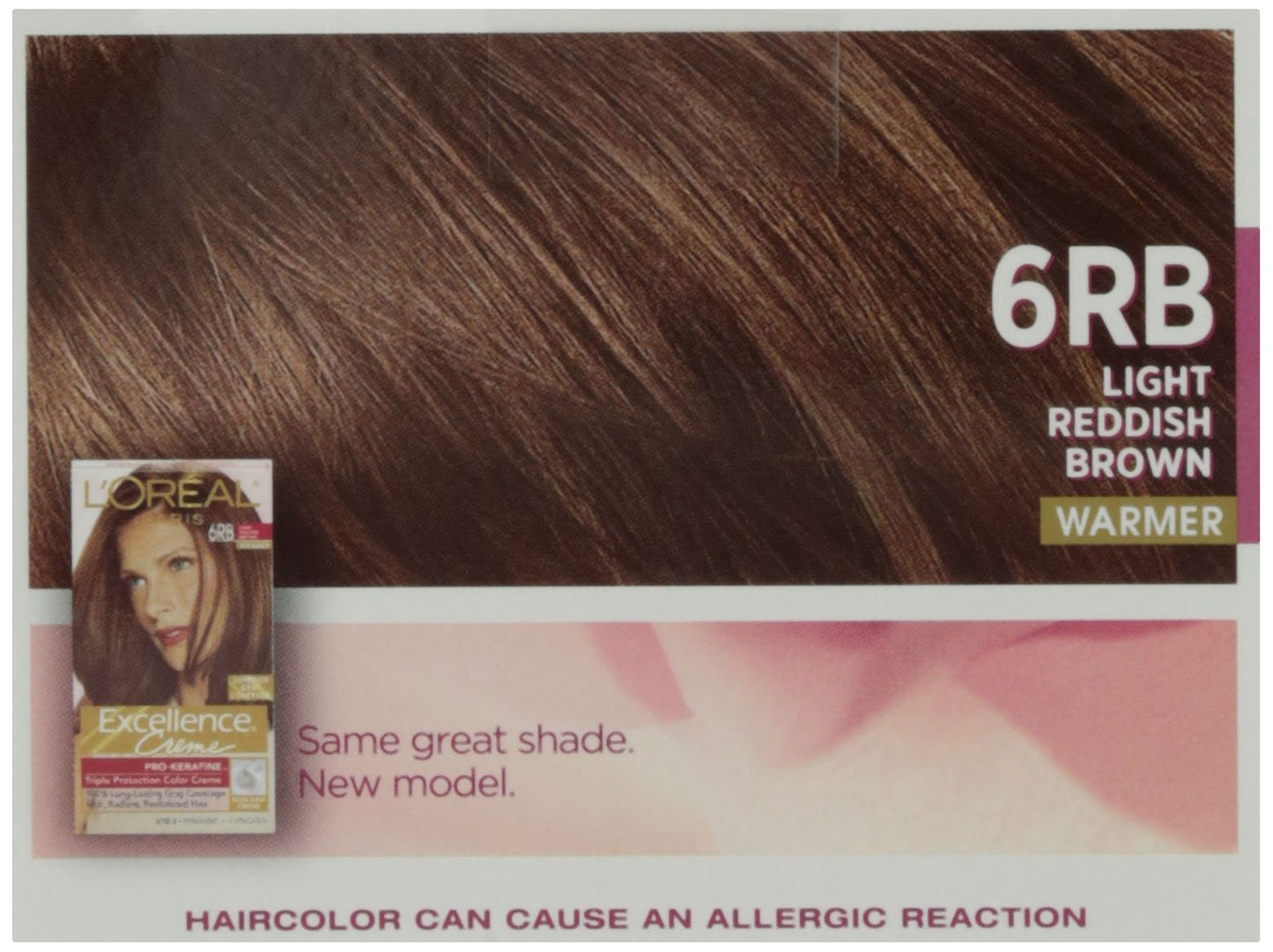L'Oreal Excellence Creme Triple Protection Hair Color, Light Reddish Brown (Warmer) [6RB] 1 Each Beauty & Personal Care L'Oreal Paris