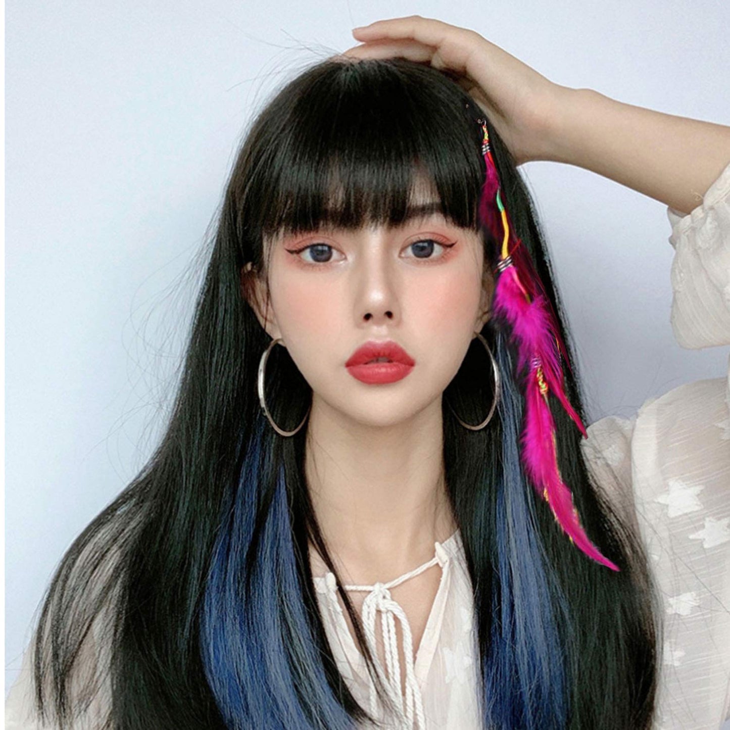 6 Pcs Hair Feather Clip in Handmade Boho Hippie Feather Clip Pirate Hair Accessories Halloween Hair Accessories Clips Festival Accessories for Girls Beauty & Personal Care TAORANJU