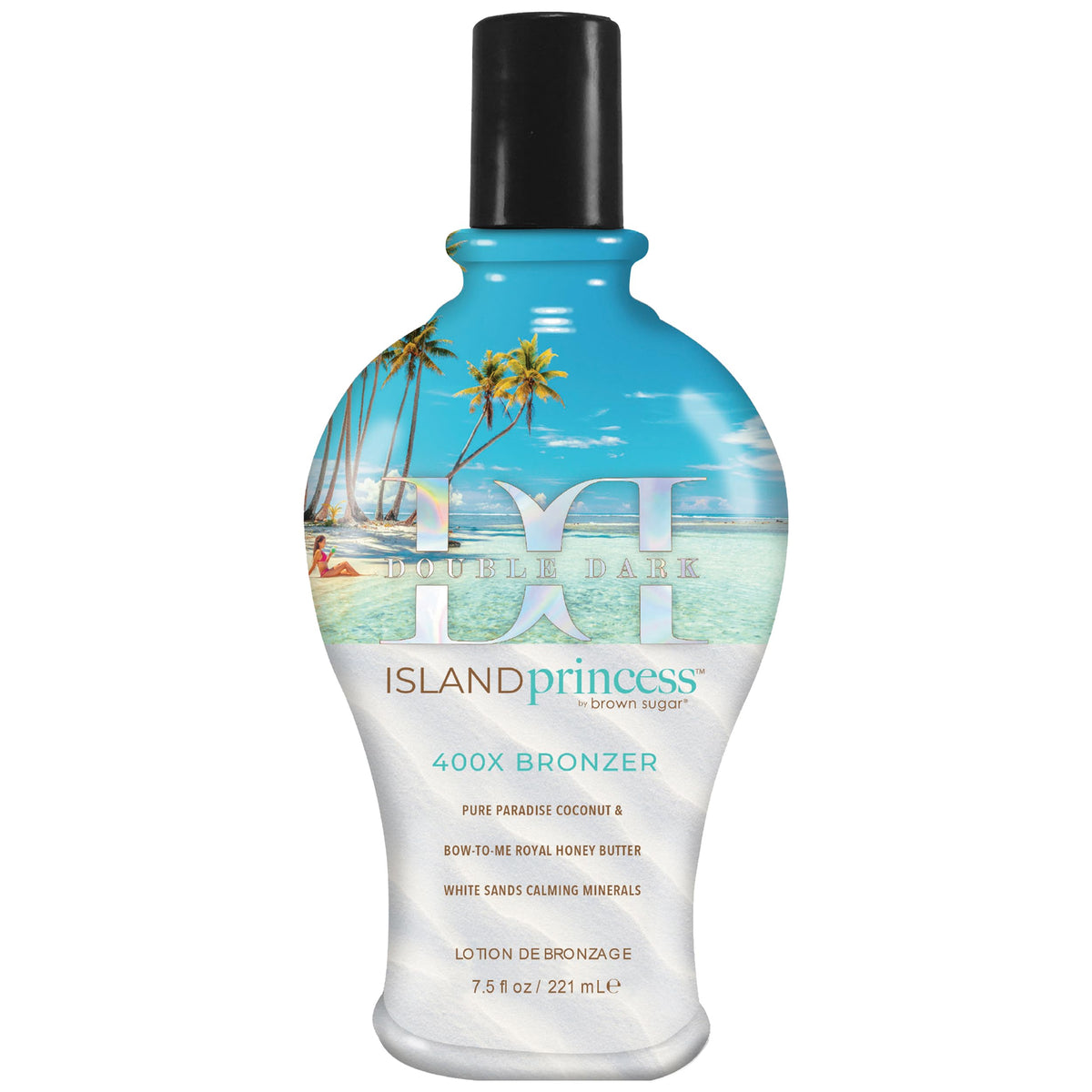 Brown Sugar Double Dark Island Princess 400X Tanning Lotion, 7.5 Fl Oz