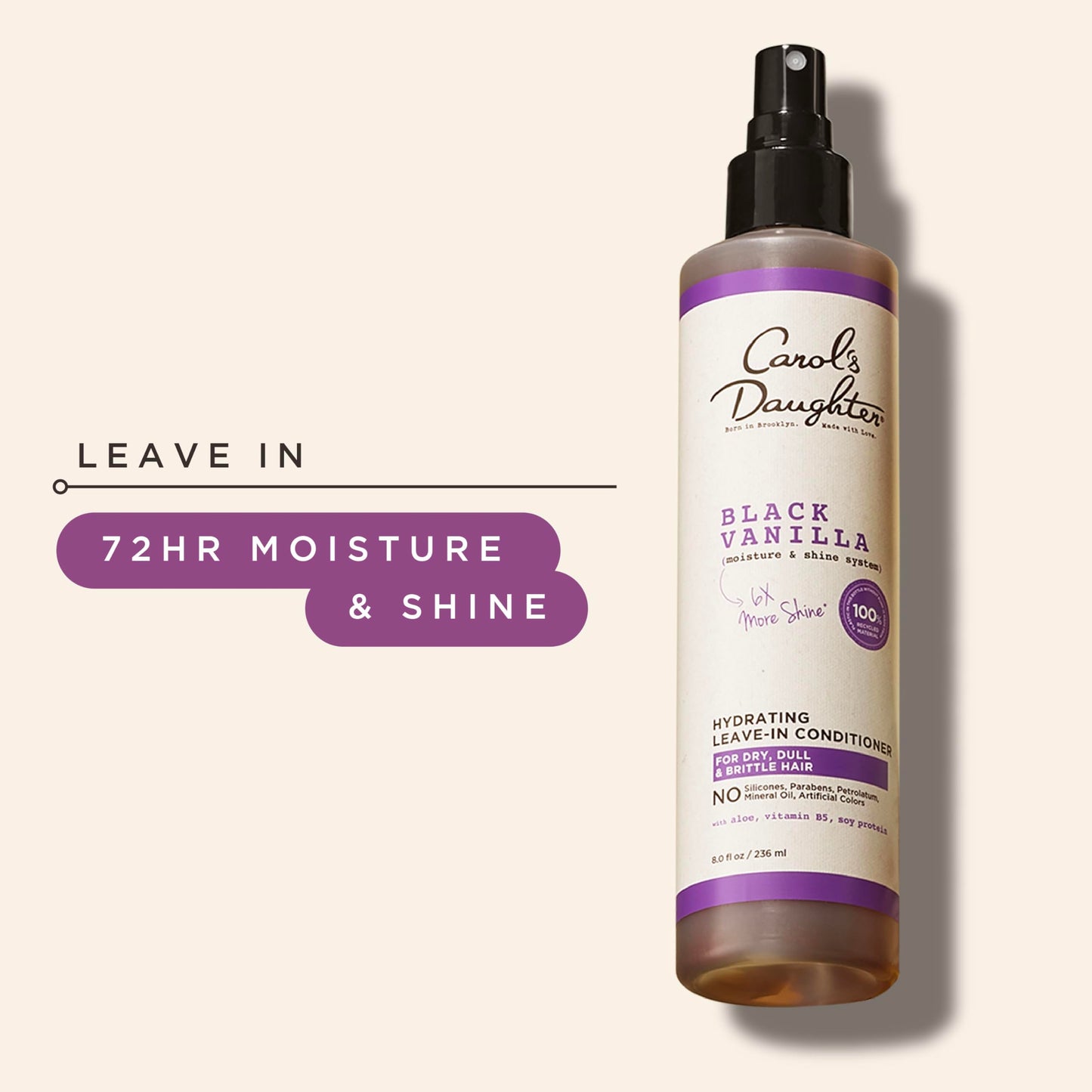 Carol's Daughter Black Vanilla Leave In Conditioner for Curly, Wavy or Natural Hair, Moisturizing Hair Care for Dry, Dull or Brittle Split Ends, 8 Fl Beauty and Personal Care Carol's Daughter