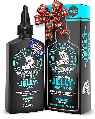 Bossman Jelly Beard Oil for Men (4 oz, Magic Scent) - Softens, Moisturizes & Conditions with Natural Ingredients Beauty & Personal Care Bossman