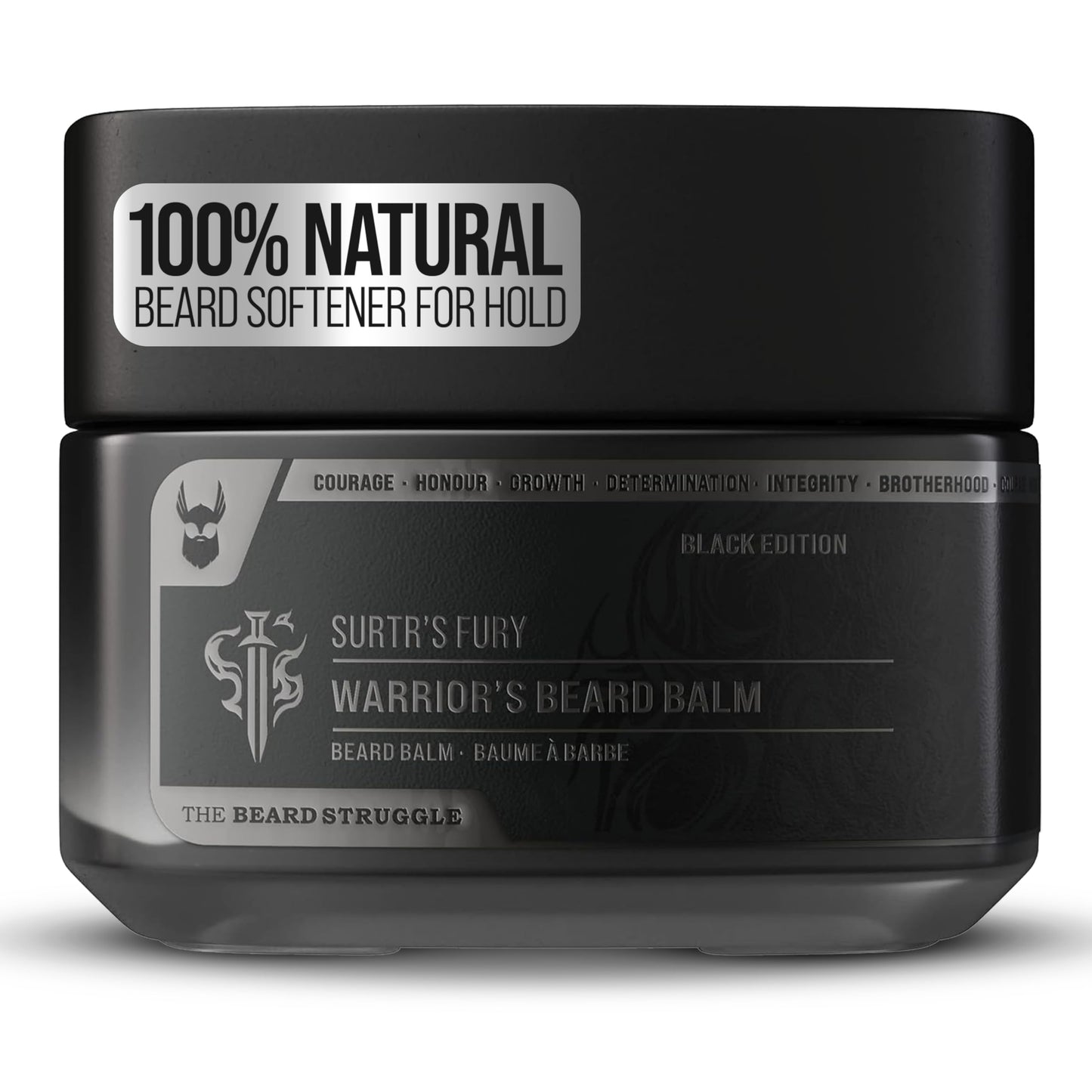 The Beard Struggle Warrior’s Beard Balm - Platinum Collection, Surtr's Fury - Non-Greasy Low-Hold Formula, Luxurious Cologne-Grade Fragrances 100% Beauty and Personal Care The Beard Struggle