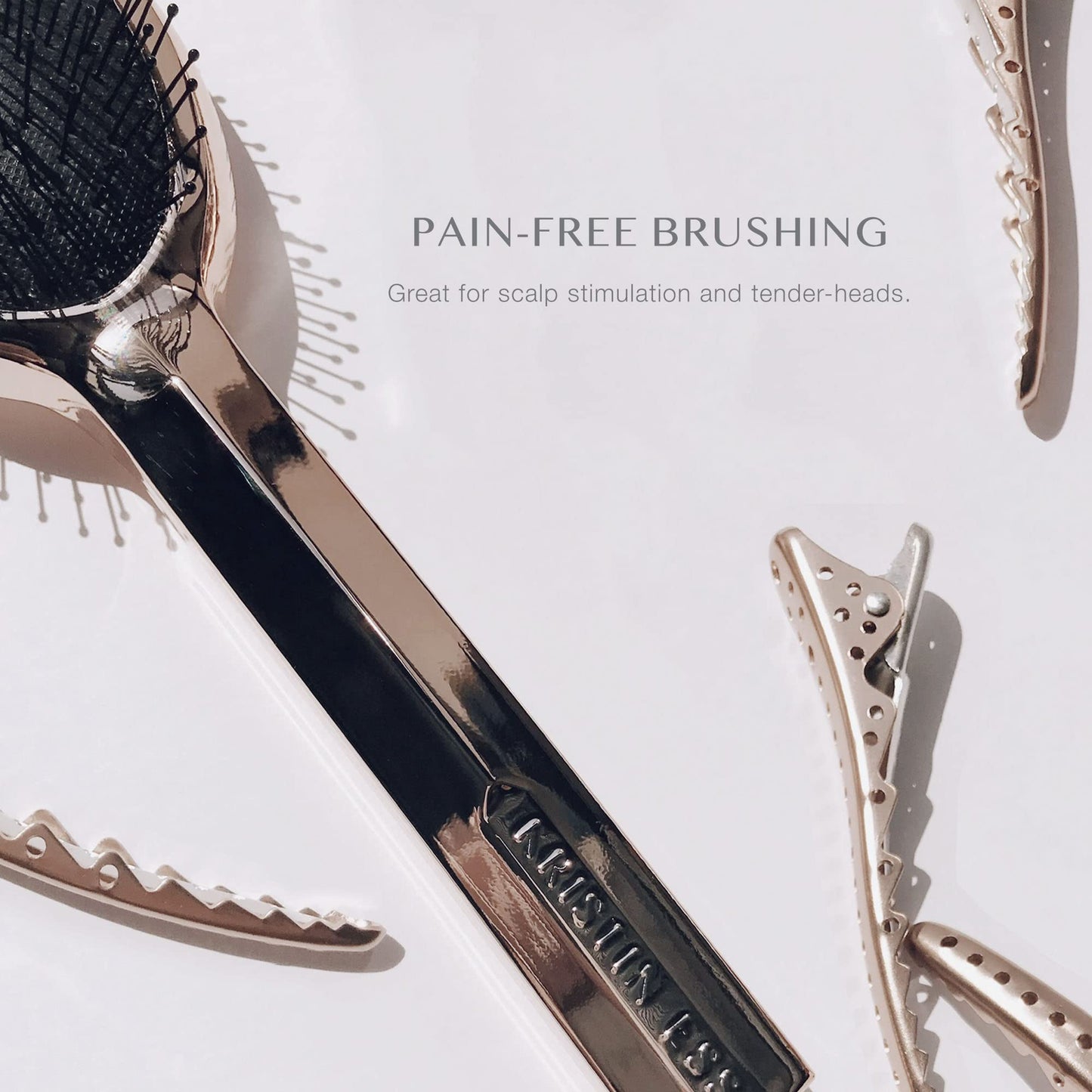 Kristin Ess Style Assist Medium Detangling Hair Brush For Thick, Thin, Straight, Curly, Wavy + All Hair Types - Detangling + Shine Boosting Salon Beauty & Personal Care Kristin Ess