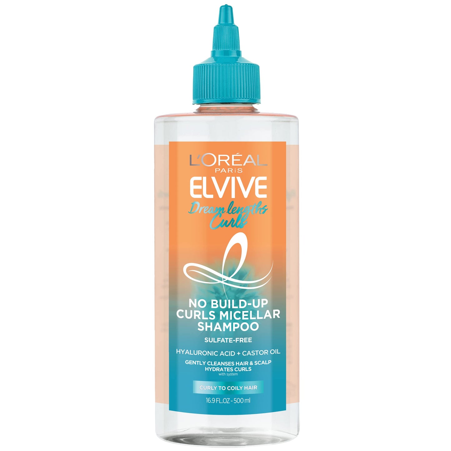 L’Oréal Paris Elvive Dream Lengths Curls No Build-Up Micellar Shampoo, Sulfate-Free, Silicone-Free, Paraben-Free with Hyaluronic Acid and Castor Oil Beauty & Personal Care L'Oreal Paris