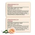 Wavertree & London Marakech Rose Scented Natural Soap Bars (2 Bars), 7oz Moisturizing French Triple Milled Soap enriched with shea butter - Plant Oil Beauty & Personal Care Wavertree & London