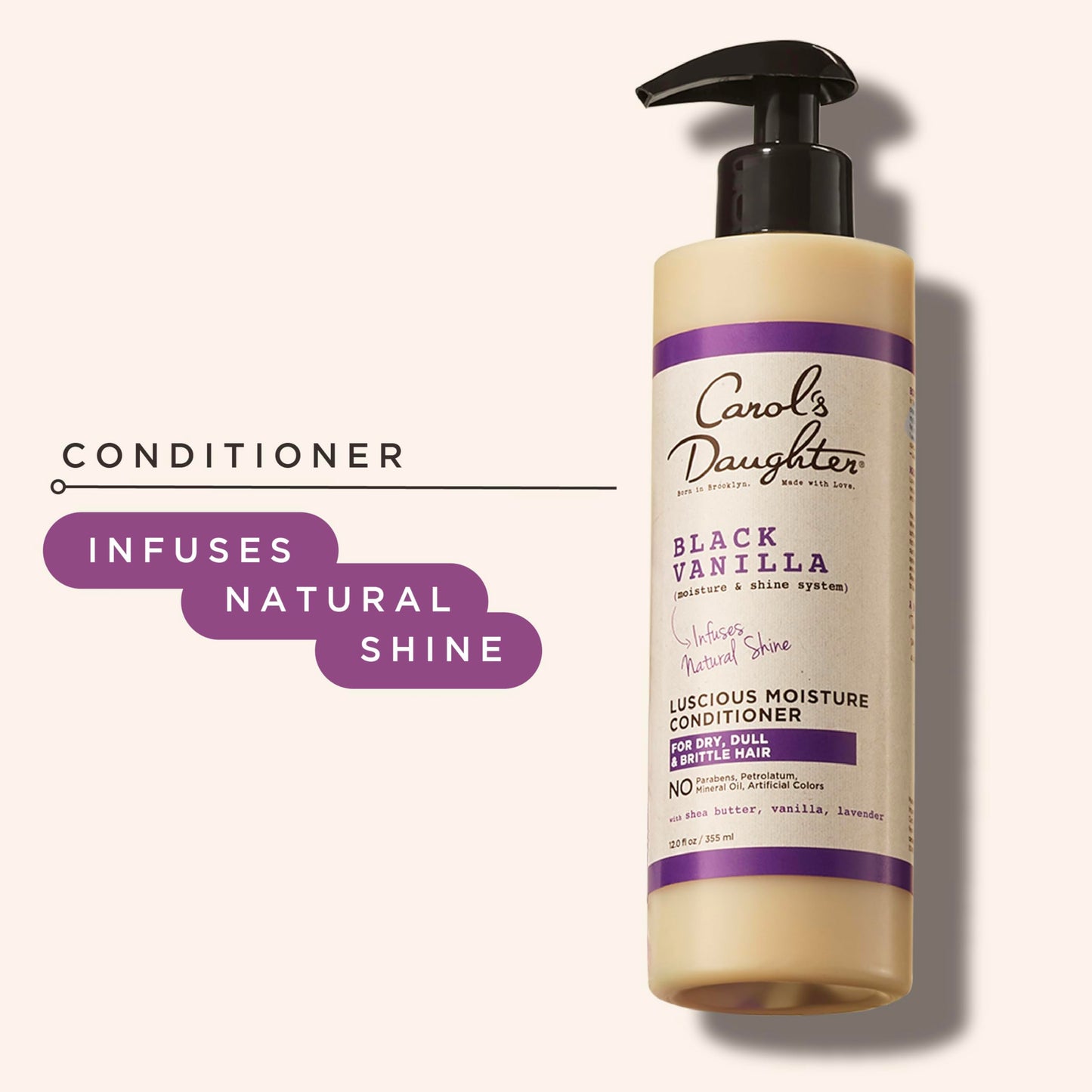 Carol's Daughter Black Vanilla Moisture Sulfate Free Conditioner for Curly, Wavy or Natural Hair, Moisturizing Hair Care for Dry, Damaged Hair, 12 Fl Beauty & Personal Care Carol's Daughter