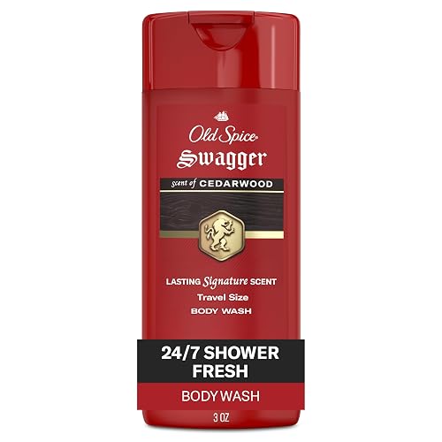 Old Spice Refreshing Body Wash for Men, 3X Defense, 24/7 Shower Fresh with Long Lasting Scent, Travel Size, Red Collection, Swagger with Cedarwood Beauty & Personal Care Old Spice