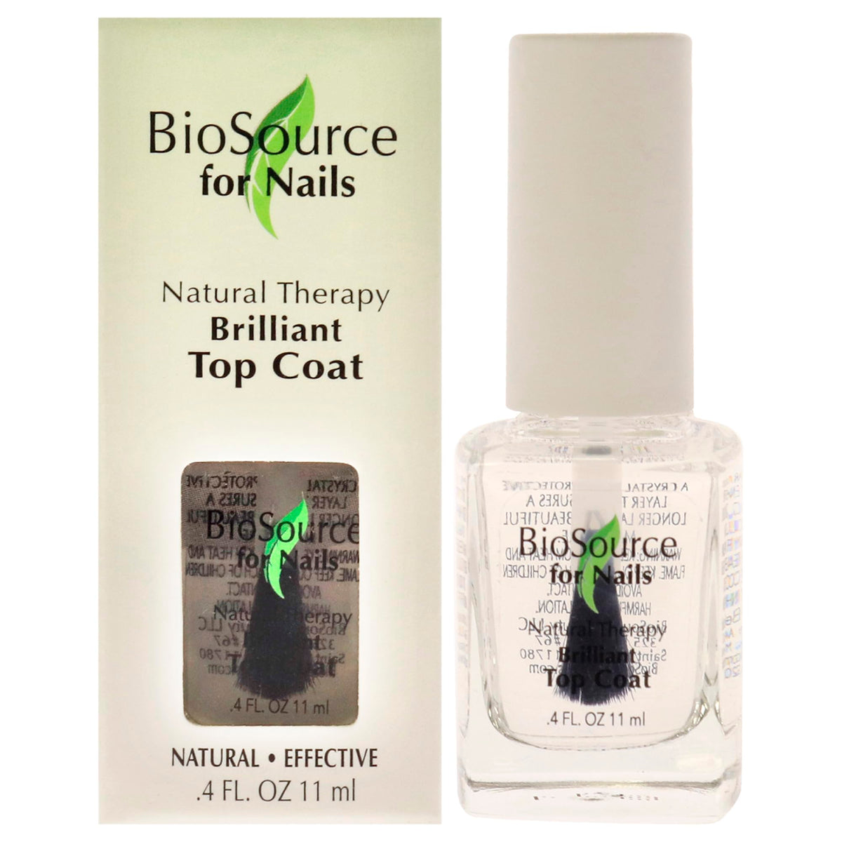 BioSource for Nails Natural Therapy Brilliant Top Coat, 0.4 oz