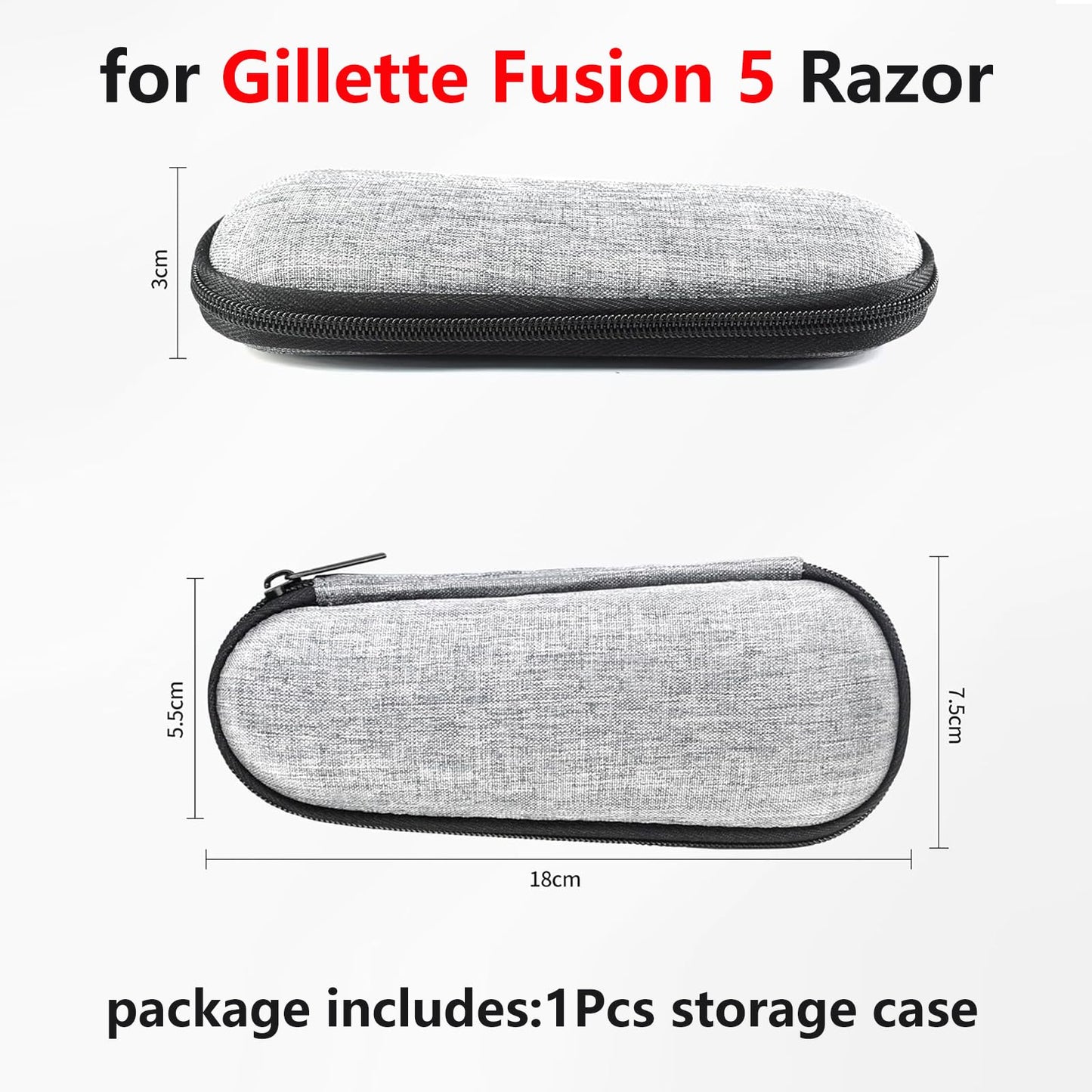 ZLiT Travel Carrying Case for Gillette Fusion5 Razor Portable Storage Bag (Grey) Beauty and Personal Care ZLiT