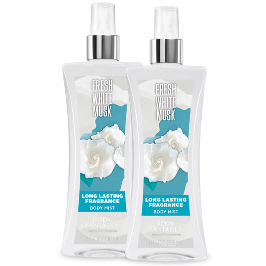 Body Fantasies Signature Fragrance Body Spray, Fresh White Musk, 8 fl oz (Pack of 2) Beauty & Personal Care Body Fantasies