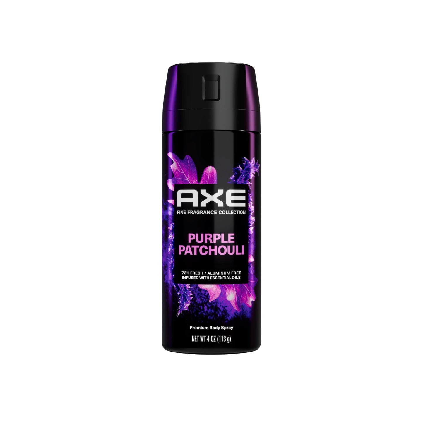 AXE Fine Fragrance Collection Premium Body Spray with 72H Odor Protection Purple Patchouli with Citrus + Oak Essential Oils Aluminum-Free 4 oz Beauty & Personal Care AXE