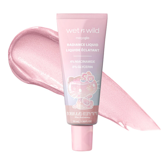 wet n wild Hello Kitty Radiance Liquid, Nourishing Niacinamide & Glycerin Infused Formula, Natural Multi-Functional Glow, Cruelty-Free & Vegan Beauty & Personal Care wet n wild