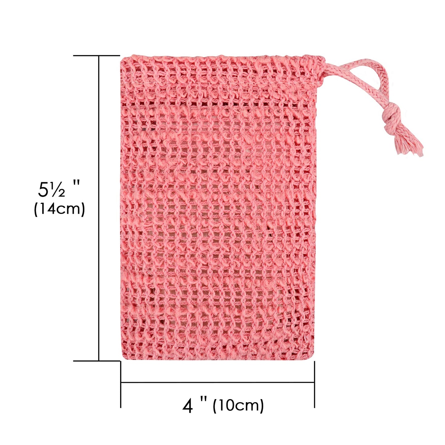 Linkidea 5 Pack Soap Bag Pouch, Colorful Exfoliating Saver with Drawstring, Reusable Body Scrubber Pocket for Bath Shower Beauty and Personal Care Linkidea