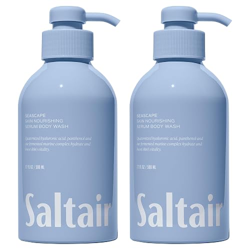 Saltair Body Wash 2-Pack - Moisturizing Body Wash with Hyaluronic Acid & Vitamin B5 - Scented Shower Gel for Women and Men - Seascape Scent, 2x 17oz Beauty & Personal Care Saltair