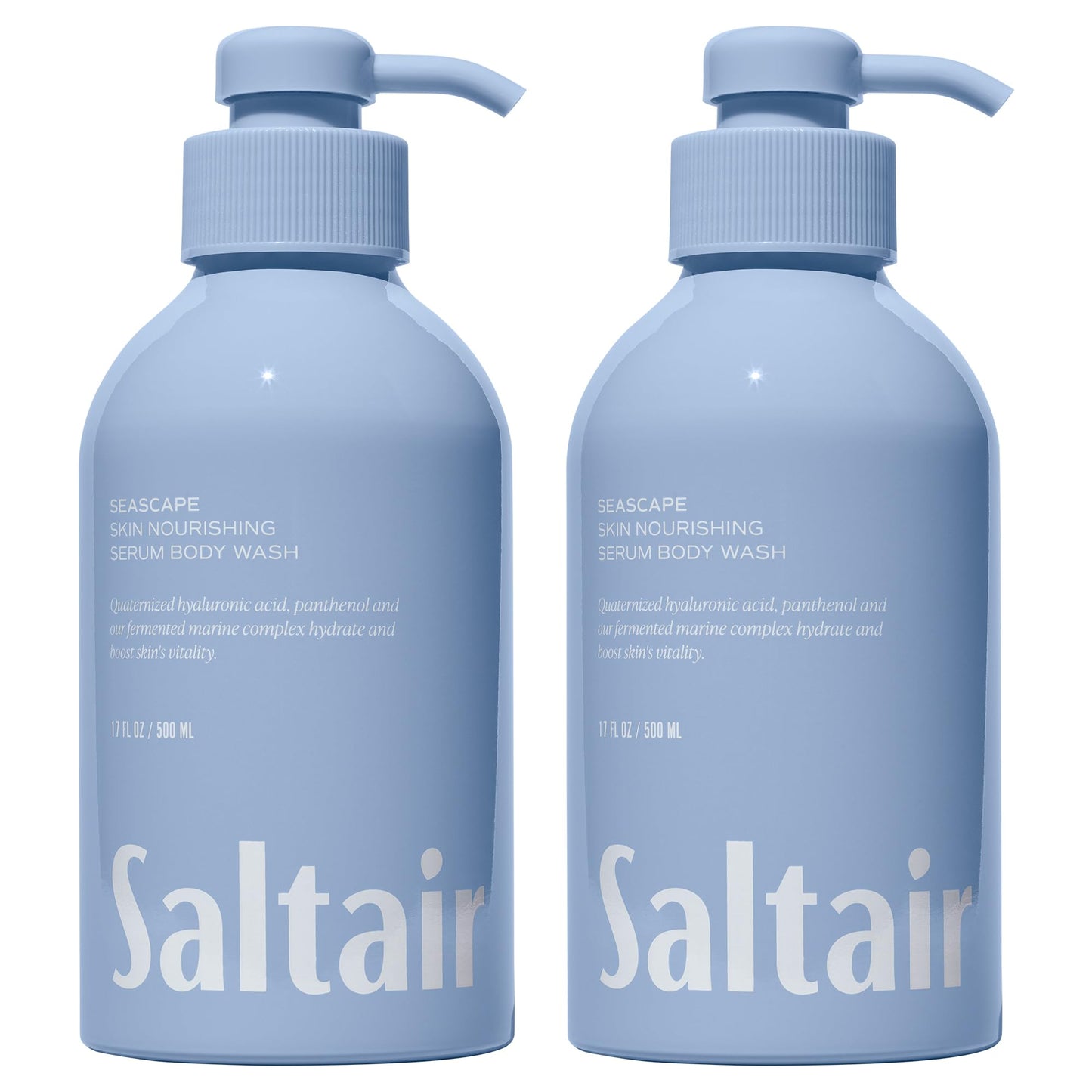 Saltair Body Wash 2-Pack - Moisturizing Body Wash with Hyaluronic Acid & Vitamin B5 - Scented Shower Gel for Women and Men - Seascape Scent, 2x 17oz Beauty & Personal Care Saltair