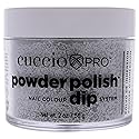 Pro Powder Polish Nail Colour Dip System - Deep Silver Glitter by Cuccio Colour for Women - 1.6 oz Nail Powder Beauty & Personal Care Cuccio