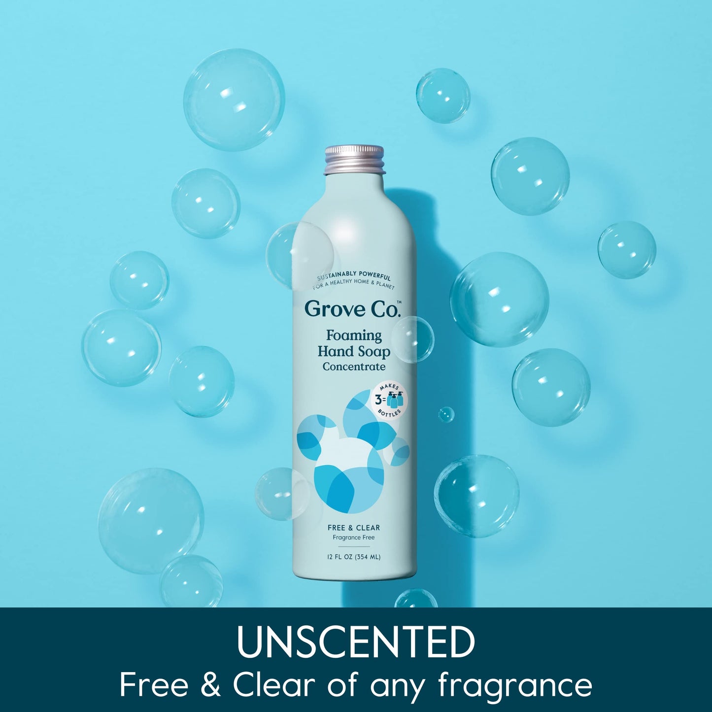 Grove Co. Hydrating Foaming Hand Soap Refills (2 x 12 Oz), Moisturizing Hand Wash, Fragrance-Free, No Plastic or Parabens, Cruelty Free, Free & Clear Beauty & Personal Care Grove Co.