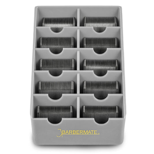 BarberMate® Blade Rack Storage Tray - Holds 10 Clipper Blades (Gray) Beauty and Personal Care BarberMate