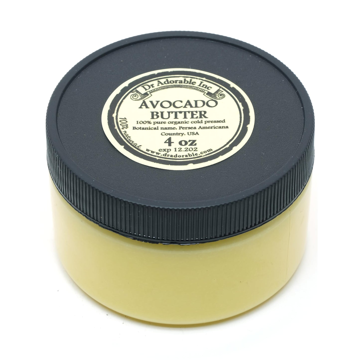 Dr Adorable - 4 oz - Avocado Butter - Refined Pure Natural Organic Raw Beauty & Personal Care Dr Adorable