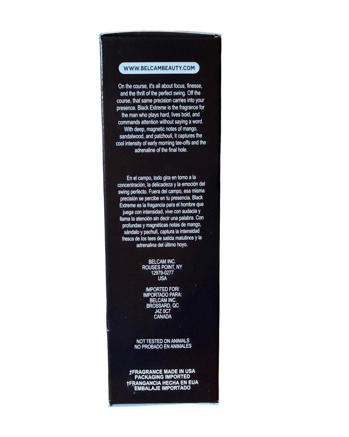 Black Extreme Fragrance Cologne for Men by Belcam Beauty - 3.4 Fl Oz - Notes: Sandalwood, Patchouli, Mango Beauty & Personal Care Belcam Beauty