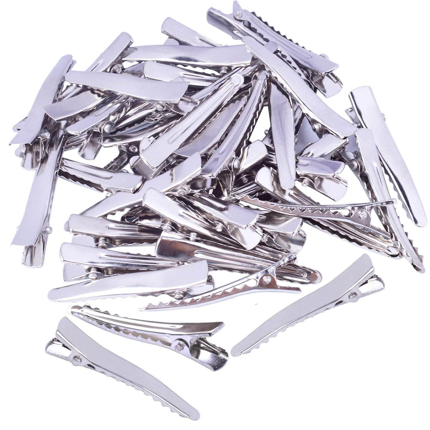 BronaGrand 100 Pieces 45 mm Metal Alligator Hair Clips Pins with Teeth Beauty & Personal Care BronaGrand
