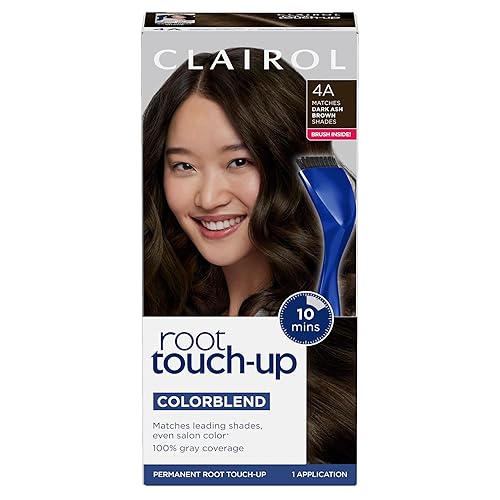 Clairol Root Touch-Up by Nice'n Easy Permanent Hair Dye, 4A Dark Ash Brown Hair Color | 100% Gray Coverage | Easy Brush Application | Matches Beauty & Personal Care Clairol
