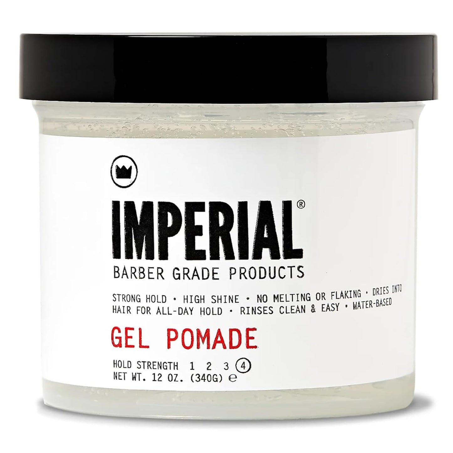 Imperial Barber Grade Products | Gel Pomade, 12 oz | Strong Hold | High Shine | Water-Based | Easy to Wash Out | Heat Resistant | All-Day Hold Beauty & Personal Care Imperial Barber Grade Products