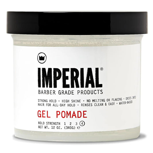 Imperial Barber Grade Products | Gel Pomade, 12 oz | Strong Hold | High Shine | Water-Based | Easy to Wash Out | Heat Resistant | All-Day Hold Beauty & Personal Care Imperial Barber Grade Products