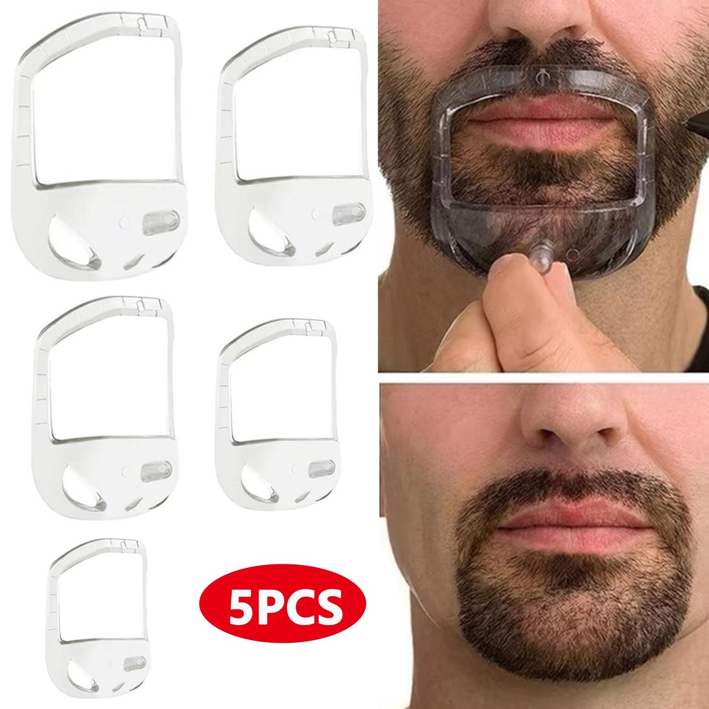 Beard Shaping Tool Set: 5 Size Goatee Shaper for Men, Goatee Shaving Template & Beard Guide Shaper, Mustache Grooming Kit Face Hair Styling Template Beauty and Personal Care qczoyp