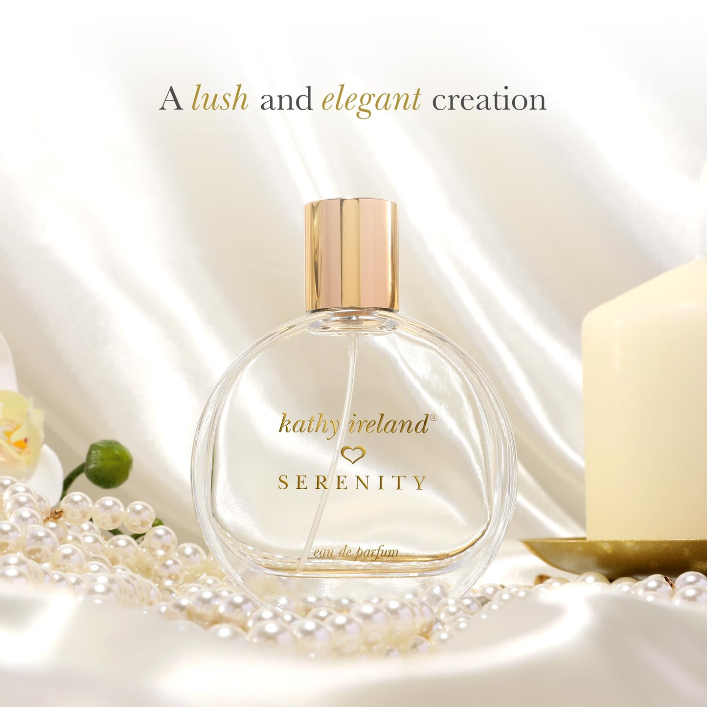 Kathy Ireland Serenity - Tropical, Floral Perfume for Women - Eau de Parfum with Orange, Coconut Water, Violet, Vanilla, Amber Notes - 0.34 oz Beauty & Personal Care Kathy Ireland