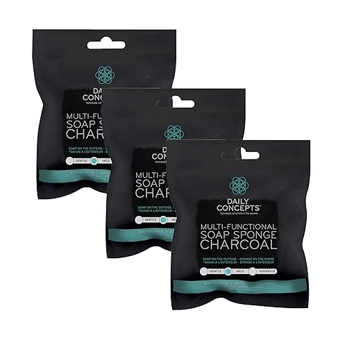 DAILY CONCEPTS Mild Texture Sponge, Charcoal Beauty & Personal Care DAILY CONCEPTS