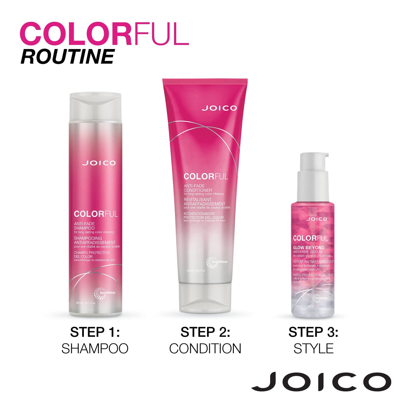 Joico Colorful Anti-Fade Shampoo and Conditioner Set Preserve Hair Color Long-Term Vibrancy For Color-Treated Hair Beauty & Personal Care Joico