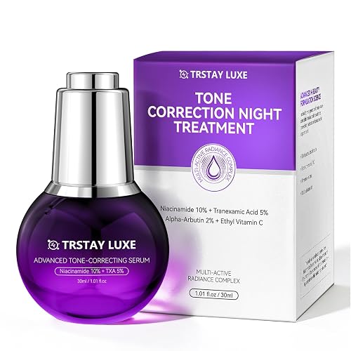 TRSTAY LUXE Night Serum for Uneven Skin Tone, Dark Spots & Post-Blemish Marks, 10% Niacinamide, 5% Tranexamic Acid, 2% Alpha-Arbutin + Ethyl Vitamin Beauty & Personal Care TRSTAY LUXE