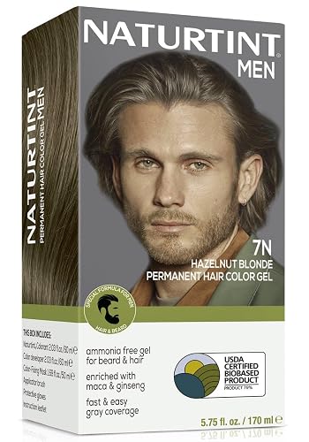 Naturtint Mens Permanent Hair Color for Hair Beard and Mustache (7N Men's Hazelnut Blonde) Beauty & Personal Care Naturtint