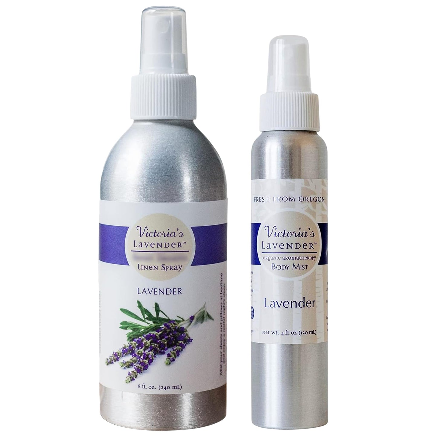 Victoria's Lavender Pillow and Linen Spray Mist (8 oz) and Aromatherapy Body Mist (4 oz) - After Sun Solar Recovery Spray with Aloe Vera and Lavender Beauty & Personal Care Victoria's Lavender