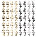 Hair Tube Beads Dreadlocks Beads Hair Spiral Hair Braiding Jewelry Hair Decoration Accessories Braid For Hair 40 Pieces,gold and silver Beauty & Personal Care N\A