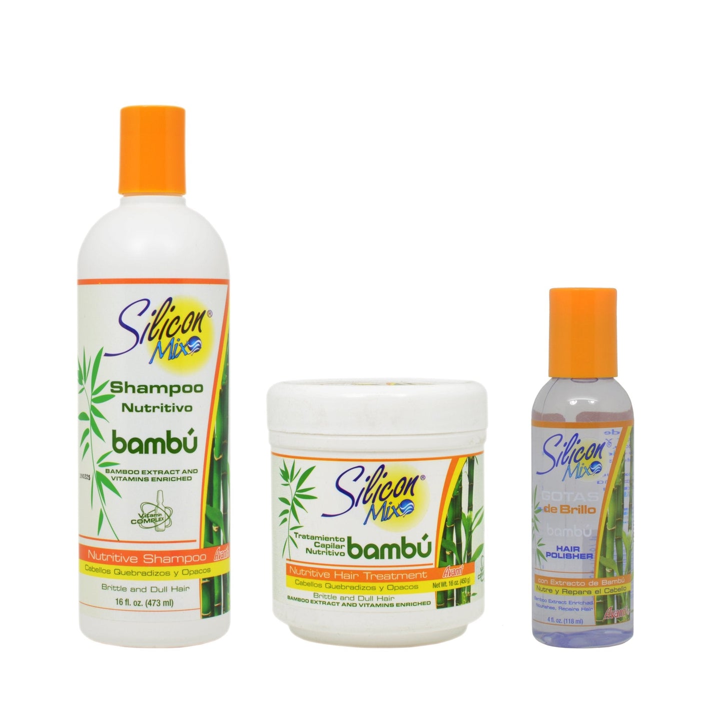 Silicon Mix Bambu Shampoo 16oz & Treatment 8oz & Polisher 4oz "Set" Beauty & Personal Care Silicon Mix