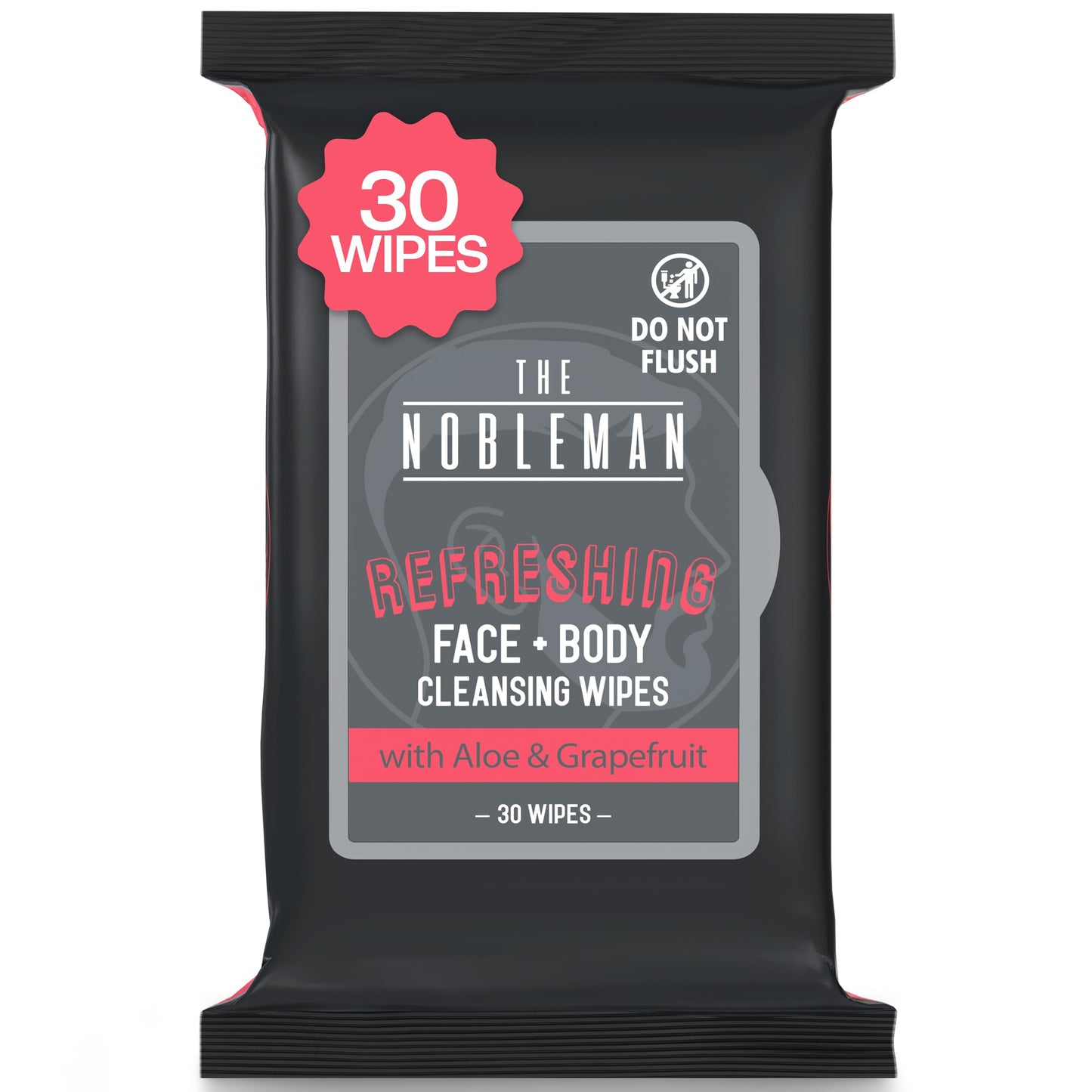 The Nobleman Mens Refreshing Face & Body Cleansing Wipes - Aloe Vera & Grapefruit Cleansing Cloths for Gym, Travel, Sweat Removal, Post Workout Beauty & Personal Care The Nobleman
