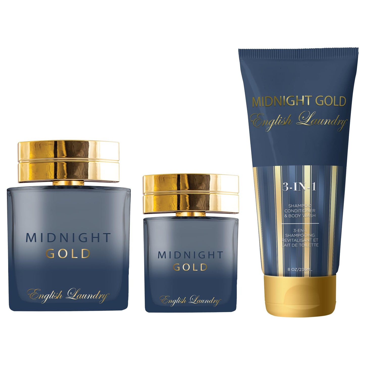 English Laundry Midnight Gold Eau de Parfum 3 Piece Gift Set, 3.4 fl. oz. Beauty & Personal Care English Laundry