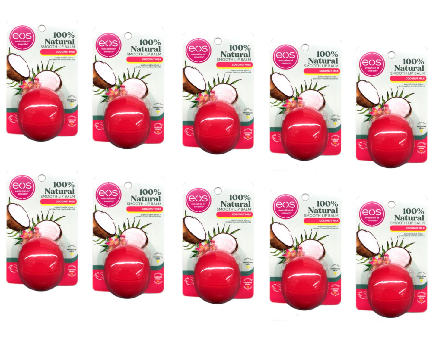 eos Coconut Milk Lip Balm 0.25 Oz. (Pack of 10) Beauty & Personal Care eos