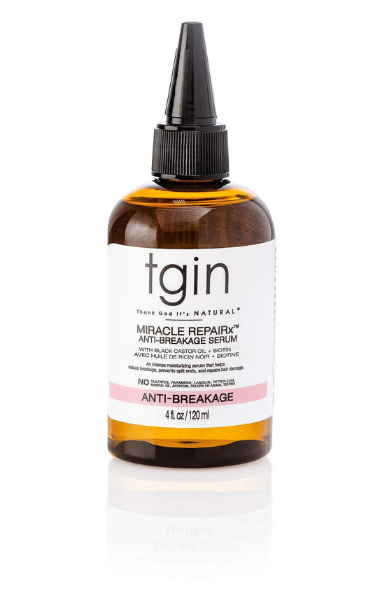 tgin Miracle RepaiRx Anti-Breakage Serum Daily Moisturizer, for Curly, Coily and Wavy Hair, Nourishes and Moisturizes Dry Hair and Scalp, 4 oz Beauty & Personal Care Thank God It's Natural