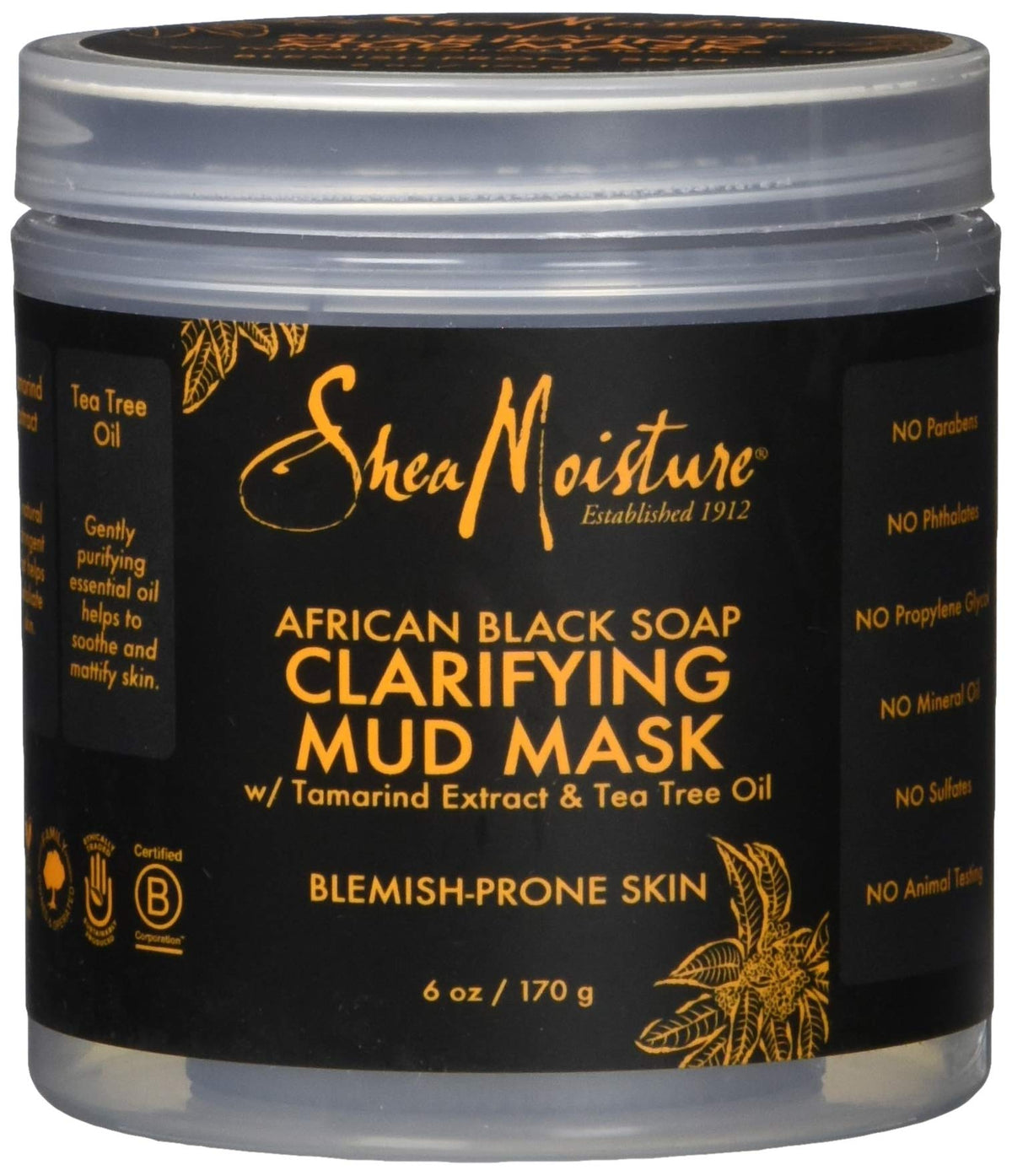 SHEA MOISTURE African Black Soap Clarifying Mud Mask, 6 Ounce Beauty & Personal Care SheaMoisture