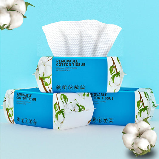 Disposable Face Towel 300 Count, Soft Cotton Clean Skin Face Towels, Dry Wipes Cotton Facial Towels Wash Cloths Tissue Thickened, Face Towelettes Beauty and Personal Care KeeiZoes Default Title